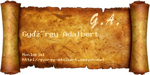 György Adalbert névjegykártya
